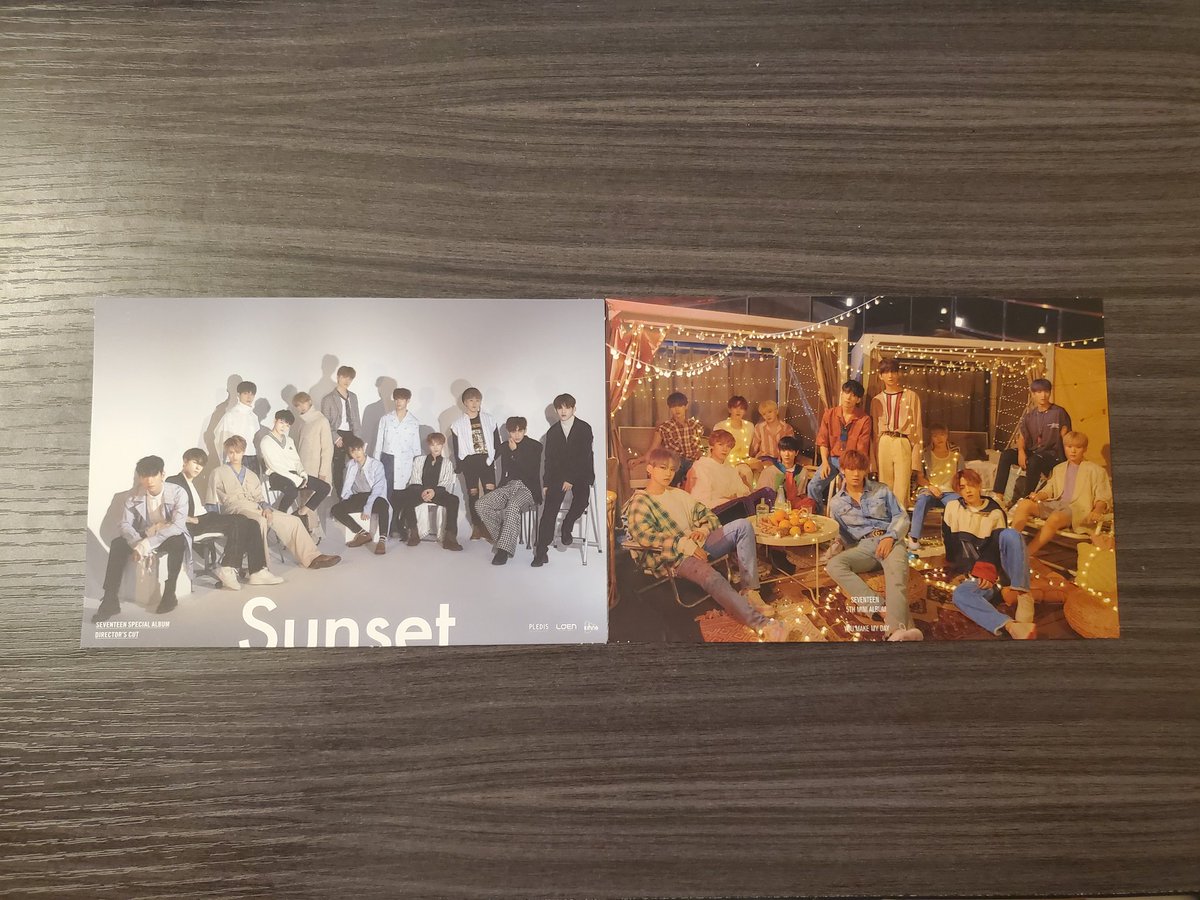 seventeen 2nd full album repackage director's cut / 5th mini album YMMday kihno album ot13 postcards • director's cut $3.50• ymmday $2 (creased corner), dm for up close pics of backside