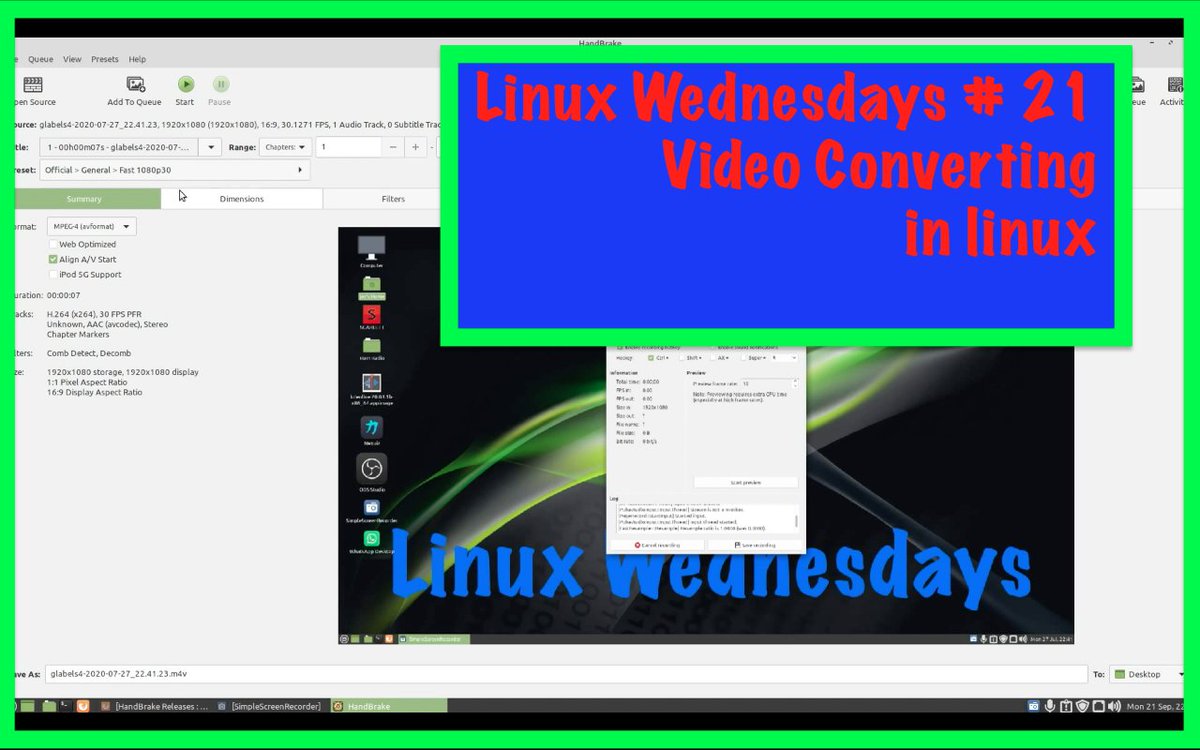2j4ez's tweet image. Just uploading linux wednesdays video number 21 how to convert videos in linux video will be online tomorrow 1130am on 2j4ez on youtube check it out #linux #ubuntu #linuxbot #linuxmint