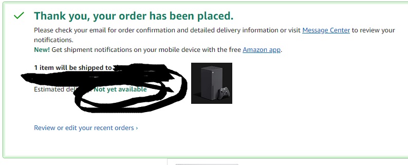 TheColtsRipper's tweet image. Hopefully this comes through for me. Good luck to everyone else trying to pre-order the #XboxSeriesX