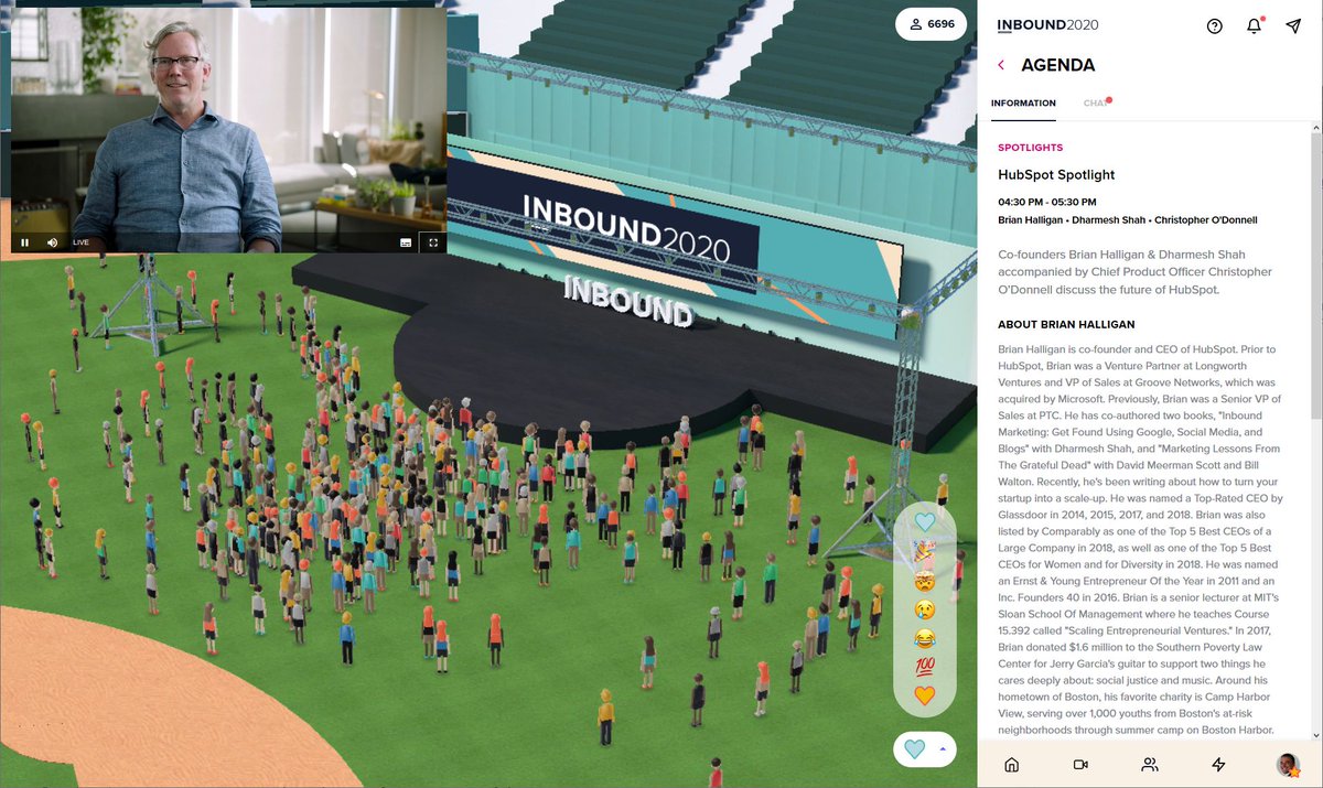 SilverTribe's tweet photo. Approx. 10.000 visitors on the virtual main stage - Live from #INBOUND2020 with @HubSpot #SpotLight #CreativeInbound #AgenturStraight #AchieveMore #VirtualExperience #TheNewNormal 🥊🚀🙌 https://t.co/Yl9Vgh9vKz