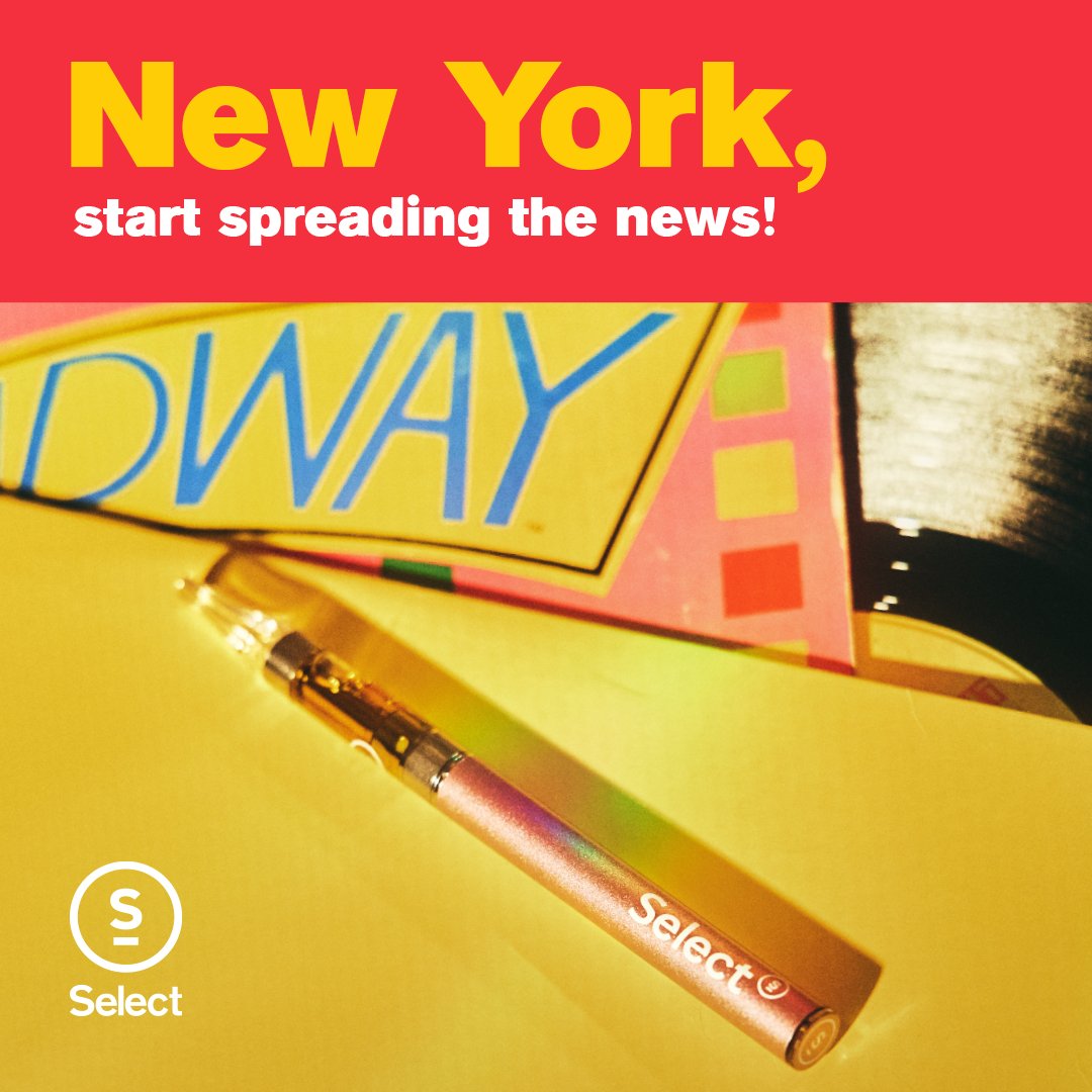 curaleafny's tweet photo. Select has arrived! 🙌🏿
That’s right, you heard it here first.
America’s #1 selling cannabis oil is now in available in all Curaleaf New York dispensaries!
Discover your favorite strains here: https://t.co/CGtkzXb2xn
#SelectBetter https://t.co/PujKDsZlM1