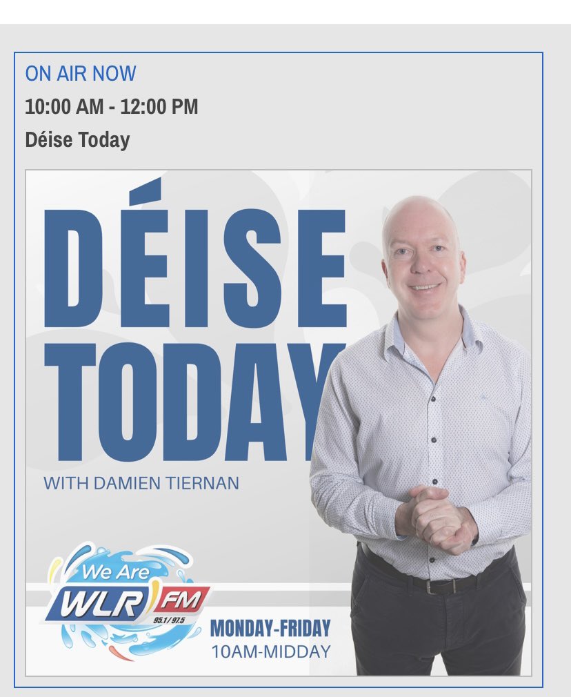 So delighted to be joining Damien Tiernan on WLR FM tomorrow morning to talk about career and the impact of C19... 
#hascovidkilledcareerprogression 
<a href="/wlrfm/">WLR</a> 
<a href="/damienwlr/">Damien Tiernan</a>