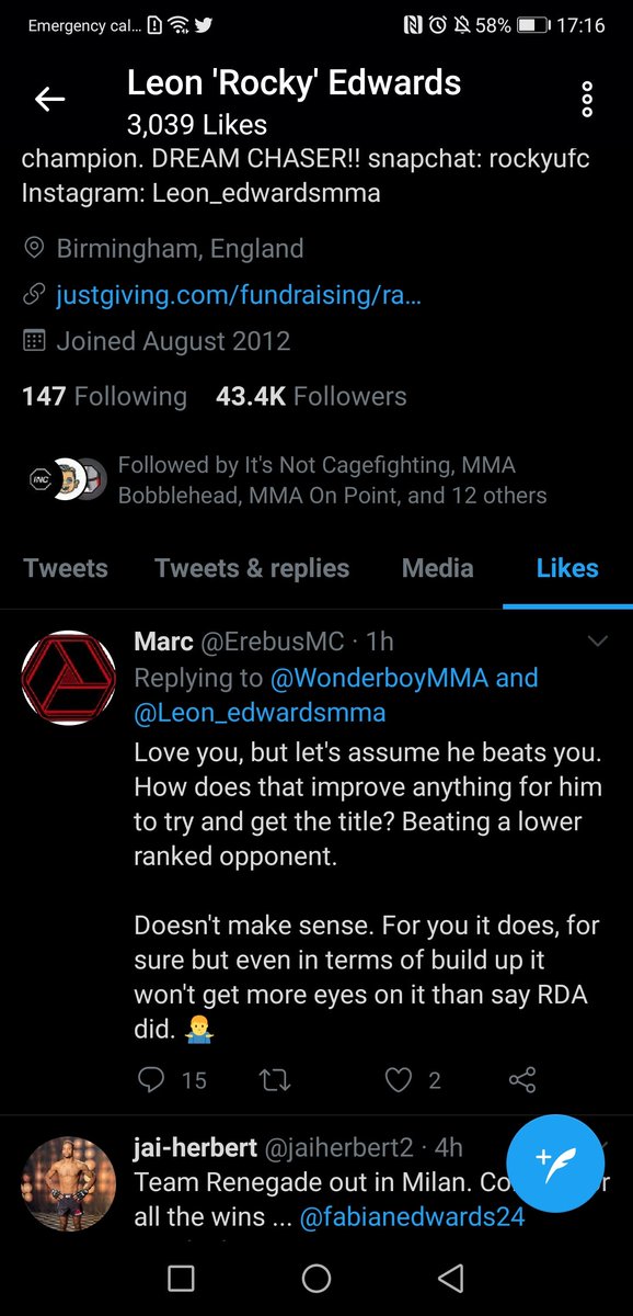 harveywool's tweet photo. @MartialMind1 Doesn't look like he wants it. Look at the tweet he just liked https://t.co/CI07xpDSeC