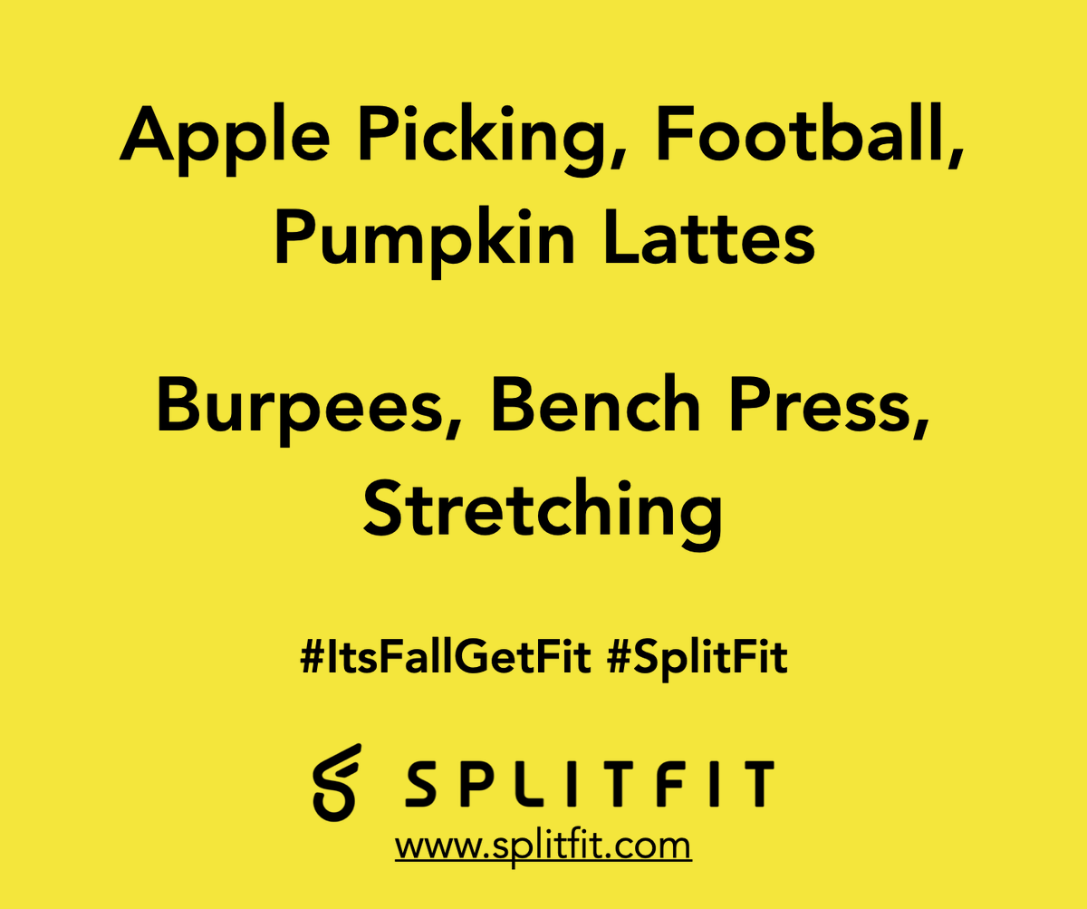 SplitFit's tweet image. It's Fall. Get Fit. Sign up for a session today. #SplitFit splitfit.com