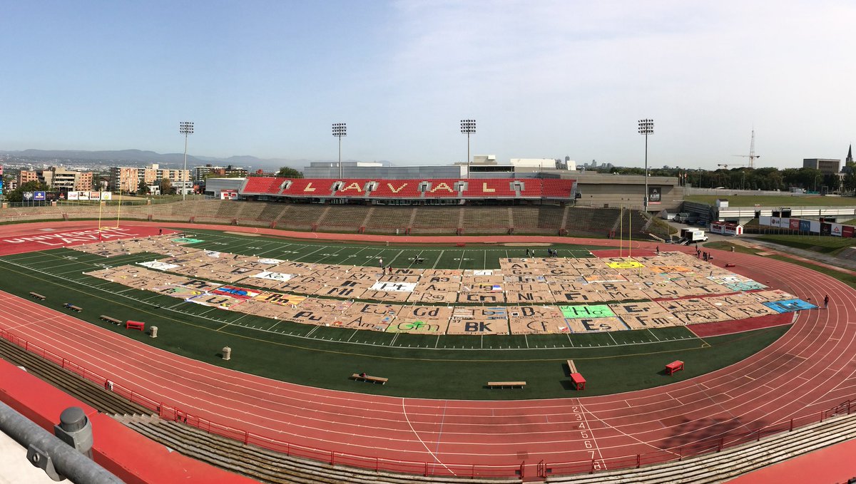Normand Voyer (@nvoyerchm) on Twitter photo Tadam! Bravo à tous les bénévoles et à tous les artisans de ce fabuleux projet! Le plus grand tableau périodique en matières recyclées au monde! <a href="/universitelaval/">Université Laval</a> Merci aussi à tous nos partenaires! <a href="/RadioCanadaInfo/">Radio-Canada Info</a> #SciLit Tadam! Bravo à tous les bénévoles et à tous les artisans de ce fabuleux projet! Le plus grand tableau périodique en matières recyclées au monde! <a href="/universitelaval/">Université Laval</a> Merci aussi à tous nos partenaires! <a href="/RadioCanadaInfo/">Radio-Canada Info</a> #SciLit