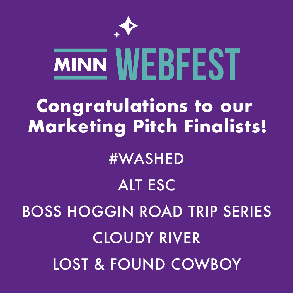 MNWebFest's tweet photo. Congrats to our Marketing Pitch Finalists! Be sure to join moderator, Dipu Bhattacharya of THE PANTLESS DETECTIVE, as he chats with our five finalists on Thursday, September 24 at 7:00 PM CT! Each pitch brings a different idea, so be sure to tune in on FB Live!
#MNWebFest2020 https://t.co/mjcVLH8ZJX