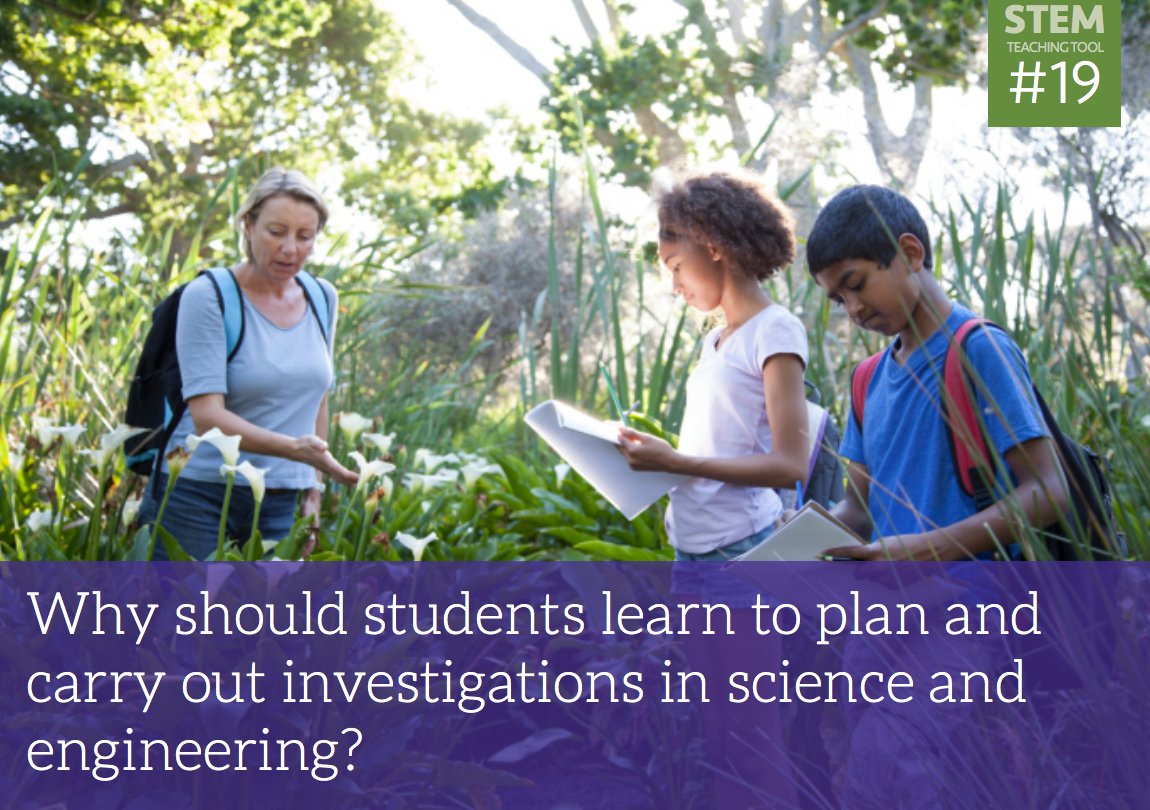 Teachers should help students make sense of the natural world by designing and carrying out authentic, student-driven investigations.
#SciEd #NGSSChat
stemteachingtools.org/brief/19