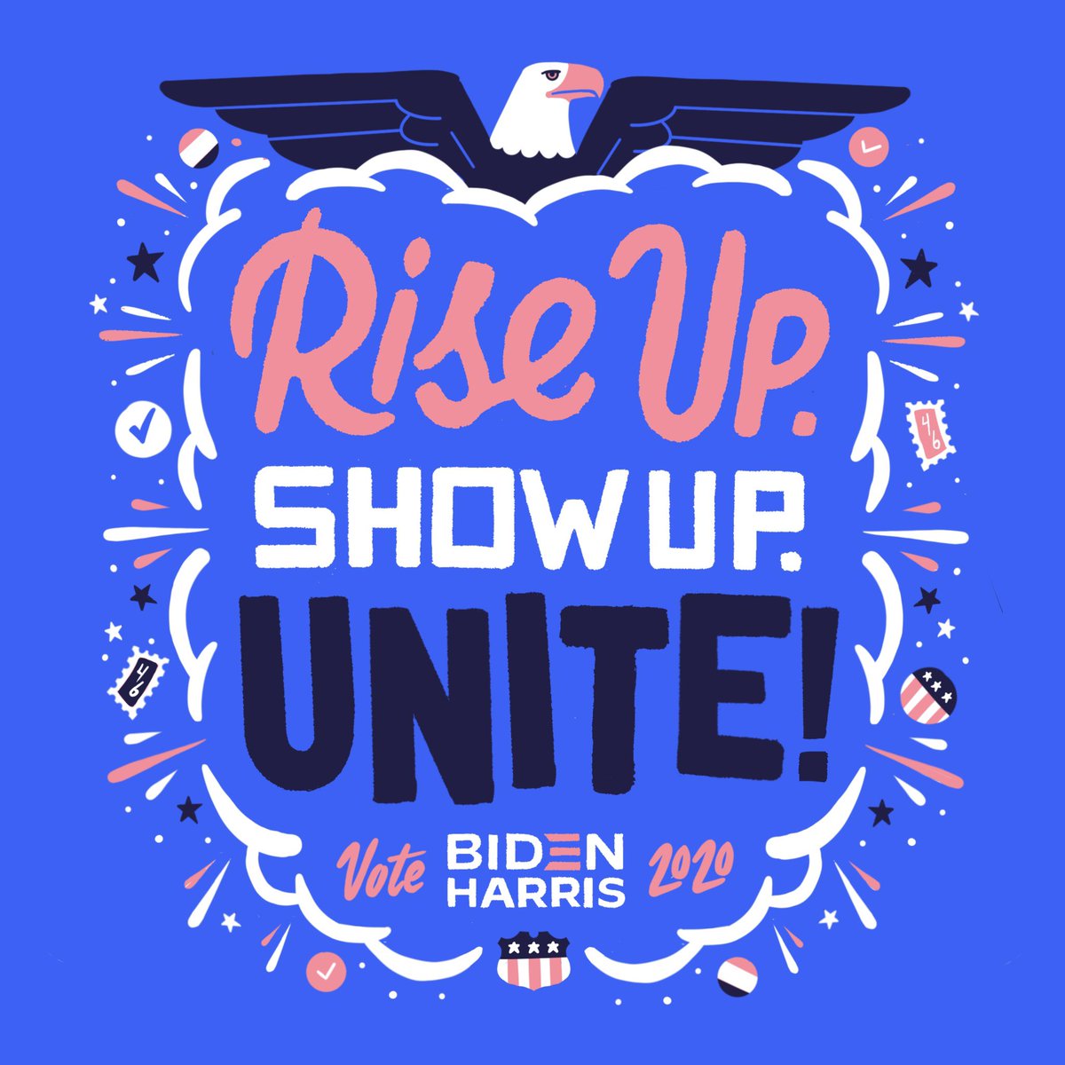 Made one more piece in showing my support for #riseupshowupunite. The elections are coming up quick! So make sure to register and vote.