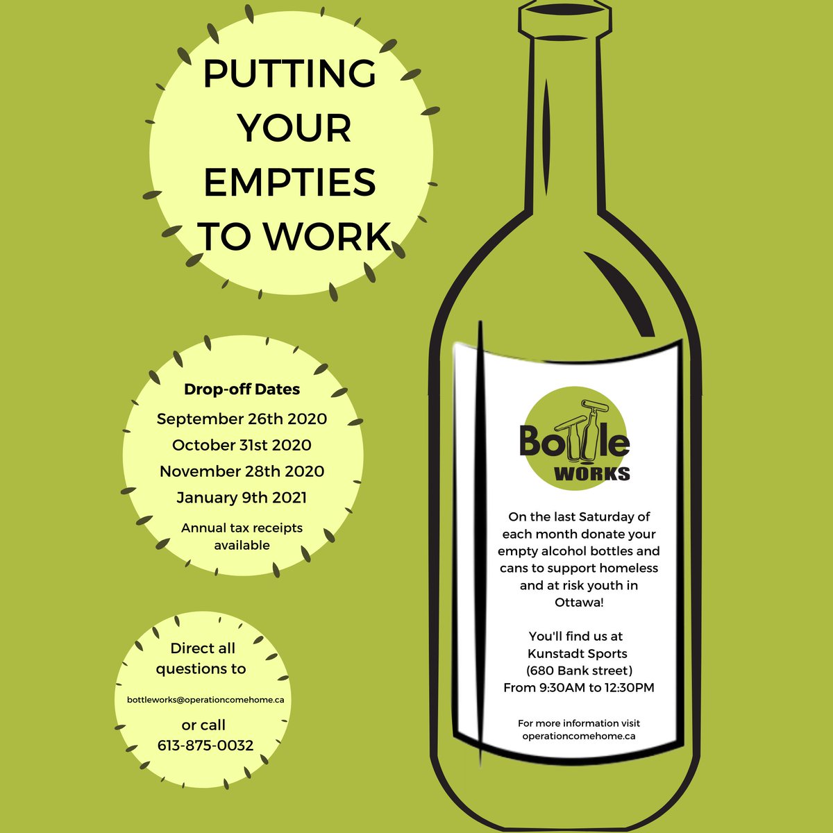 ochottawa's tweet photo. We've had many people reach out to #BottleWorks to ask if they could drop off their empties - it's a little tough to do at the drop-in, so we are building some partnerships to make it a little easier! https://t.co/pezKCDItgK