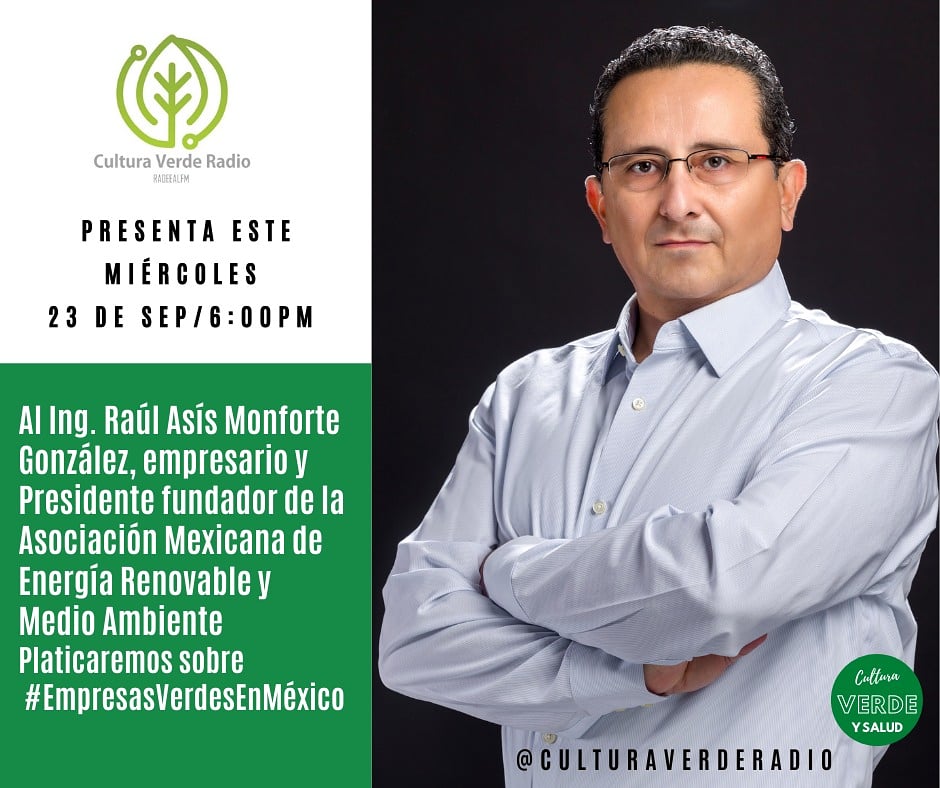 CulturaverdeFM's tweet photo. Es un honor tener a un invitado que ha realizado mas de #MilProyectos
el Mtro. @raulmonforteg propietario de #RiegoInteligente y #MiEnergíaMX
Visita la página https://t.co/pV3hjOSAiu
No te pierdas el programa #mañana miércoles 23 de septiembre a las 6:00 pm https://t.co/4Lt13I3azu