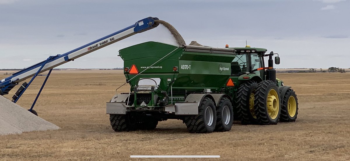 KManikel's tweet photo. Busy getting our spreaders setup across Western Canada, ready for the fall fertilizer season. Contact our dealers or I, if you’d like a head start on 2021 ! @genAG_Inc @PattisonAg @agriterraeq @agrispreadirl #spread2020 https://t.co/9DYugNtyKd