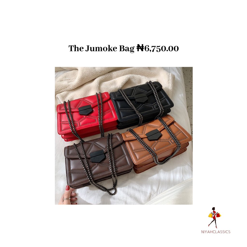 Your 5th @ owes you our Jumoke bag. Tag away. Available in colours displayed. Price displayed in picture excludes delivery cost.