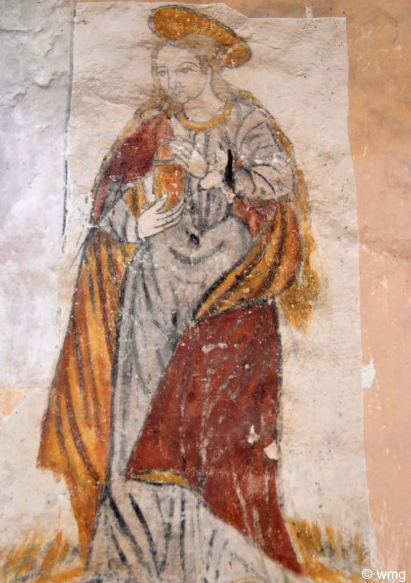 Wonderful Sainte Marie Madeleine with her long hair and her ointment bottle, Notre-Dame de Lys church #Bourgogne 
#SeptemberSaints