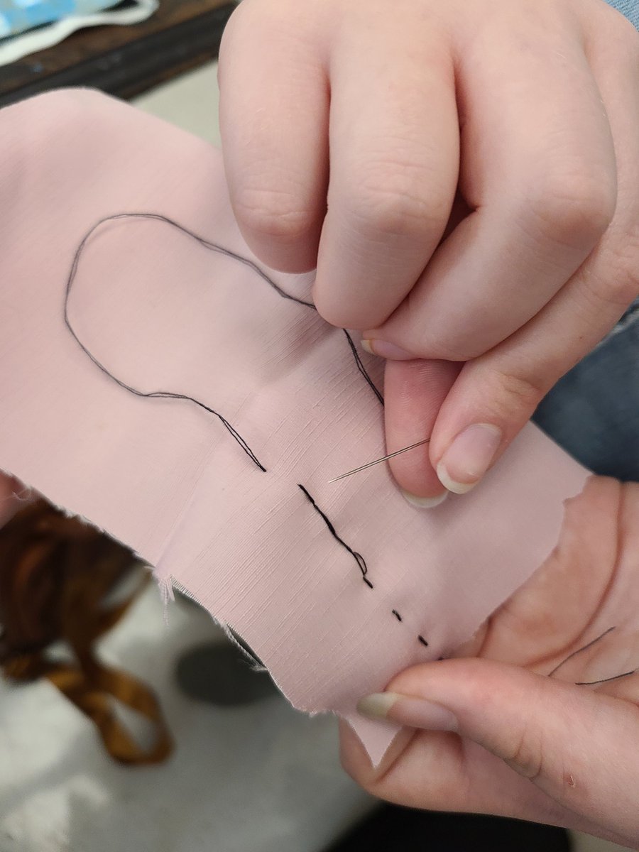 Today I cried a little during class. My Granny who passed and my Nana, who's still living taught me to sew from a young age. To be able to teach these kiddos such a valuable life art passed down from generations makes my heart soar. They were so excited!! <a href="/JanIHarris/">Dr. Jan Irons Harris</a> <a href="/Dade_Middle/">Dade Middle School</a>