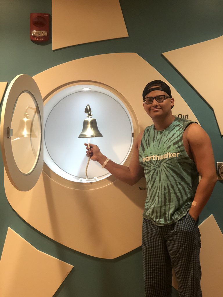 alangee24's tweet photo. 2020 has been shit for everyone, but ladies and gentlemen... your boy just finished his last cycle of chemo. This whole process has been hard but it’s definitely shaped me into a stronger young man, and im grateful for it. Now give me a damn beer! 💜🍺 
#FUCKCANCER #uniballer https://t.co/peujg9i7rL