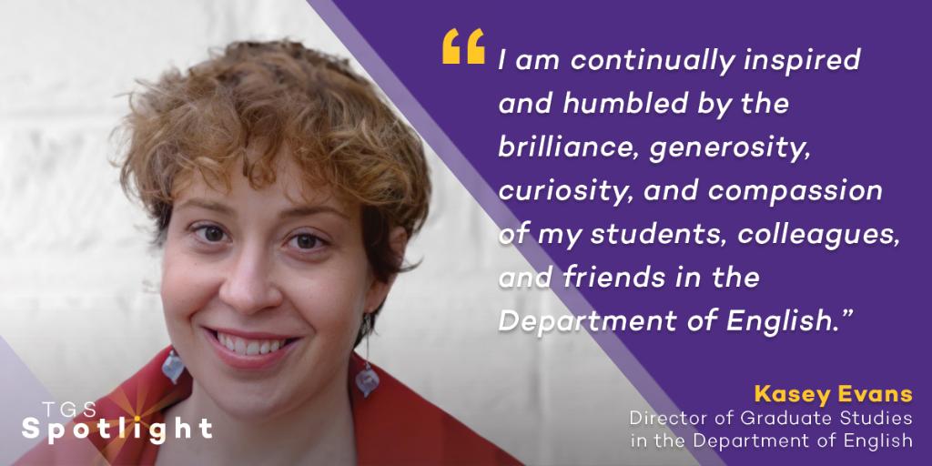Meet Dr. Kasey Evans, the director of graduate studies (DGS) in the <a href="/NUEnglishDept/">Northwestern English</a> in <a href="/WeinbergCollege/">Weinberg College at Northwestern</a>. She is also an associate professor of English and affiliated with the Gender &amp; Sexuality Studies Program.

Learn more: bit.ly/2G26CMQ. #MeetTGS