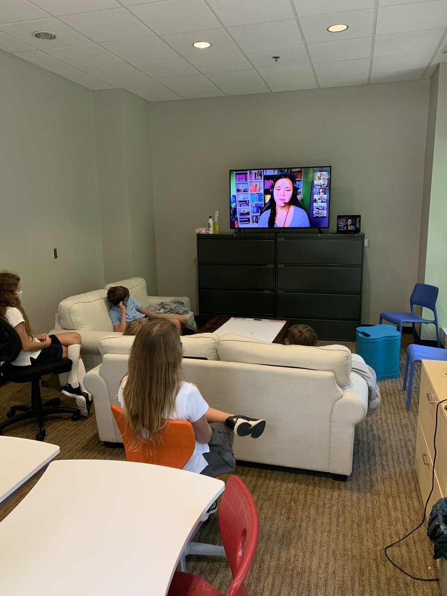 campbellMVPS's tweet photo. G7 Ss having a socially distant Zoom author visit with @ByChristineDay #icanmakethispromise #mvmiddle #mvlearns @MVPSchool @knowKMD https://t.co/Ut3wvWF69c
