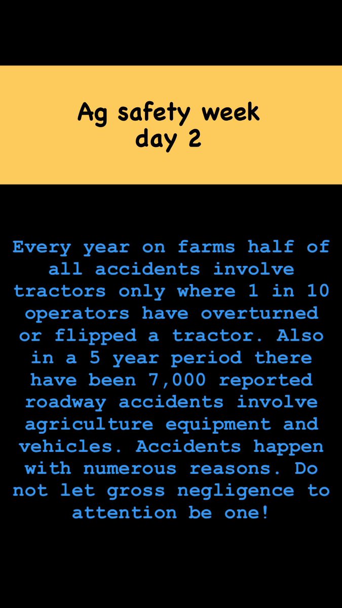 TuscolaAg's tweet photo. Ag safety week day 2: road safety https://t.co/B9hv2zw11W