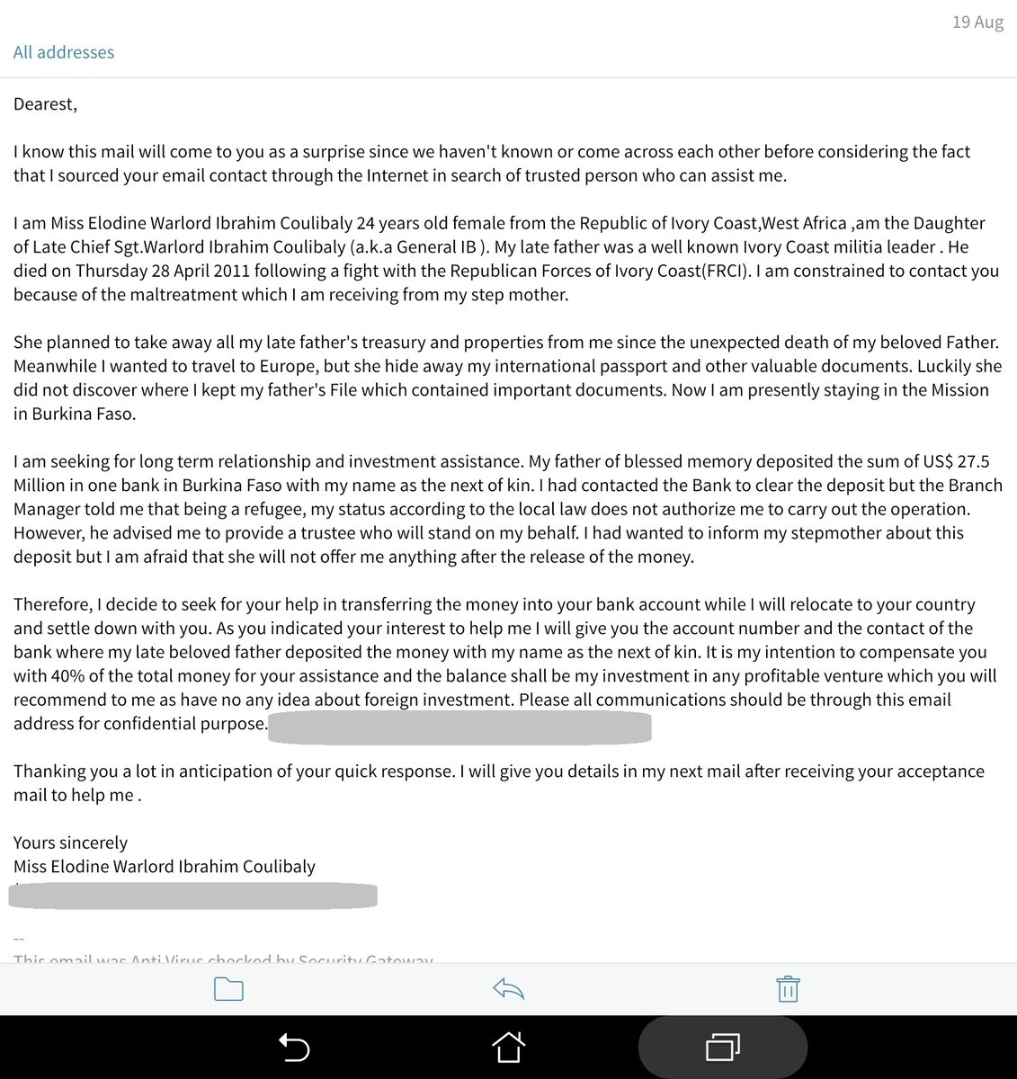 dar__wish's tweet photo. 😂😂😂 
I just want to know how they found my University email address? https://t.co/0VaajS6n2b