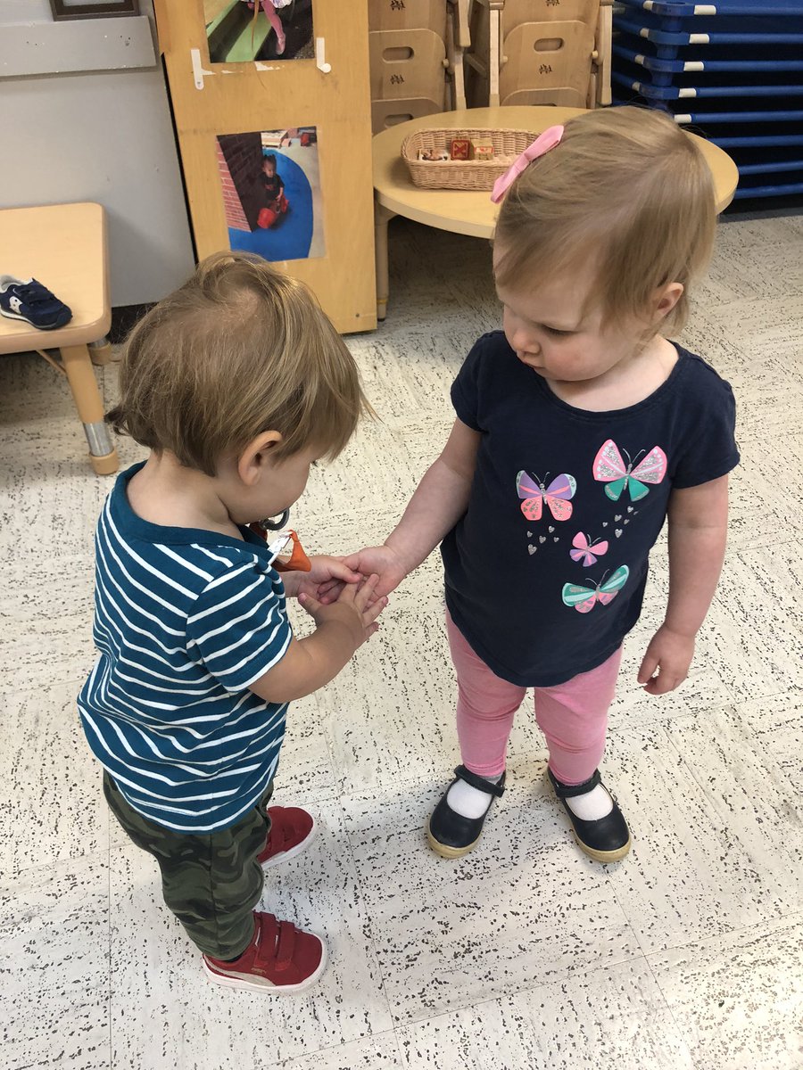 When COVID gets in the way...we improvise! At least we can still hold hands with our classroom friends in our “bubble”! #mvlittles