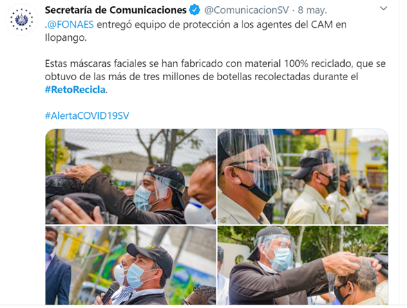 cecibelr's tweet photo. En el laberinto de cuentas y el cuento de los #protectoresfaciales las caretas que donaba Koky Aguilar eran producto del #RetoRecicla. Iban en las cajas que distribuía Insema. Ahora dicen que el material se lo llevaron otros recicladores a cambio de alcohol gel y... https://t.co/RyTL0eDPbe