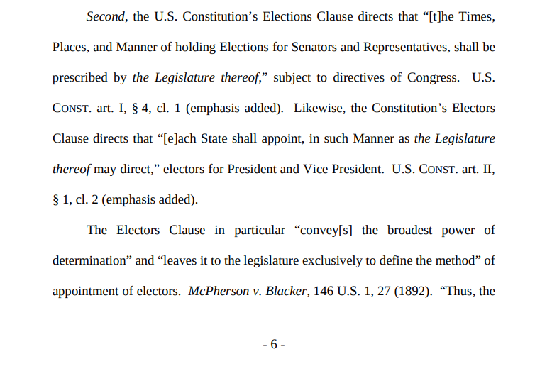 Jonathan Lai 賴柏羽 On Twitter Second Argument The Pa Supreme Court Violates The U S Constitution S Elections Clause And Electors Clause Basically An Argument That The Court Took The Legislature S Power To