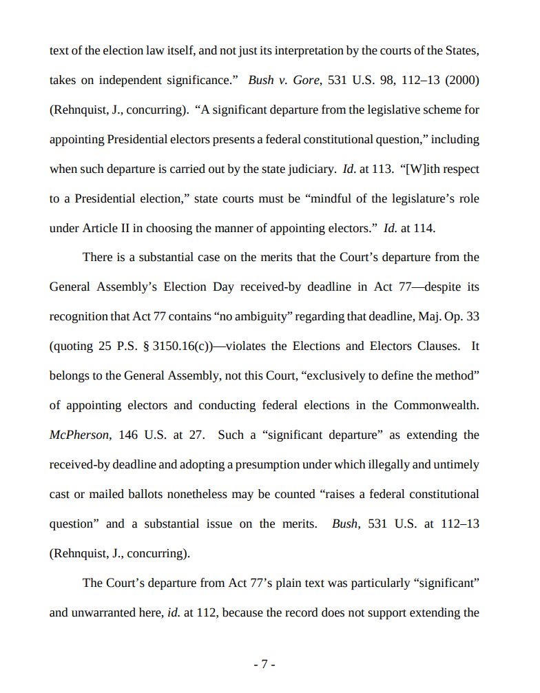 Jonathan Lai 賴柏羽 On Twitter Second Argument The Pa Supreme Court Violates The U S Constitution S Elections Clause And Electors Clause Basically An Argument That The Court Took The Legislature S Power To