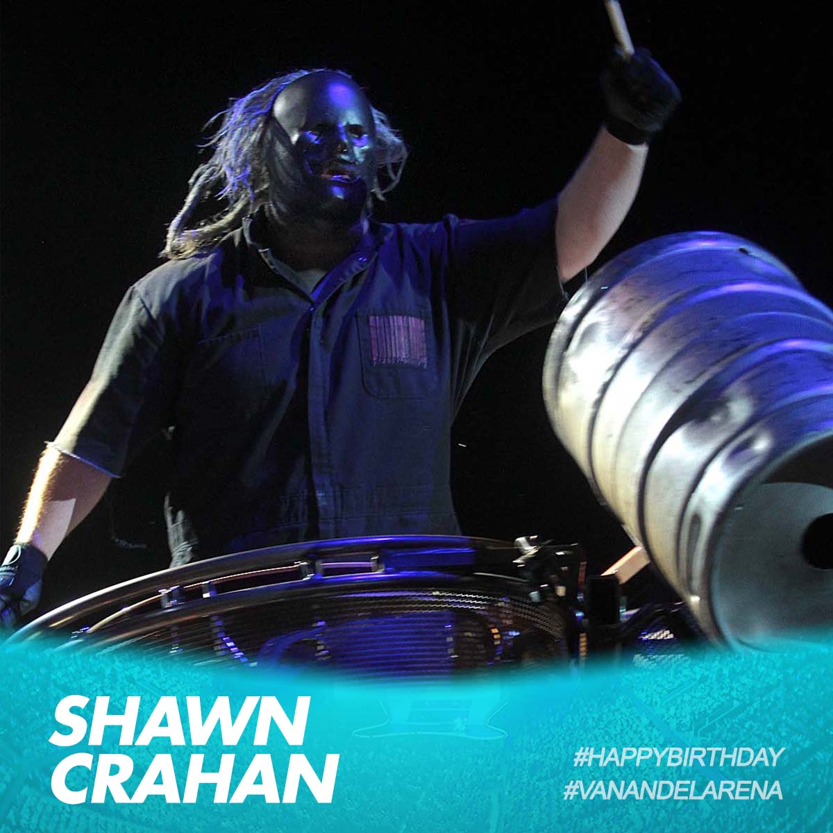 Happy birthday to Shawn Crahan of    by Jim Hill from 2015 tour at 