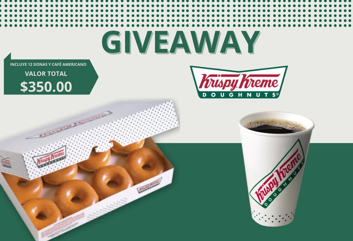Mileniopromo's tweet photo. 📣📣GIVEAWAY ALERT📣📣
Participa en nuestro Giveaway activo en nuestra página de Facebook https://t.co/XrR3E3GuyO y gana una increíble docena de donas Krispy Kreme y un café americano🍩☕️😋
#Giveaway #Participa #Donas #Glaseadas #Docena #Café #KrispyKreme #Milenio #Puebla https://t.co/LFBtcujHsn