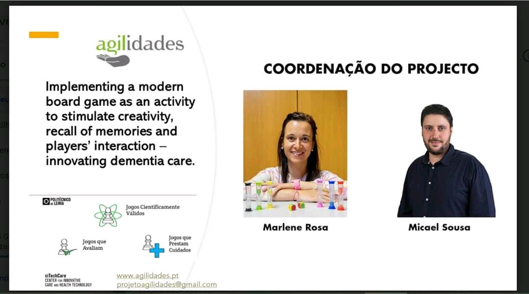 MicaelSS's tweet photo. Today, during the Ageing Congress 2020, my colleague Marlene Rosa presented our work about the use of modern board games for demetia treatment and care. #seriousgames #boardgames #ageging #games #healthgames https://t.co/aGdeOZMQL0