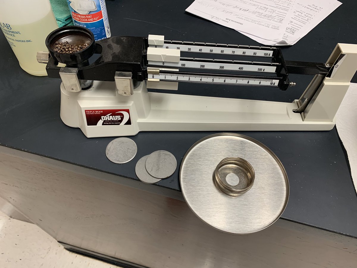 wetzler_amanda's tweet photo. Triple beam balance spilled everywhere & broke 🤦♀️😳 Had to do my own experimenting to make it work again... #scienceteacherproblems #redbud132 https://t.co/xF1KxP6iCT
