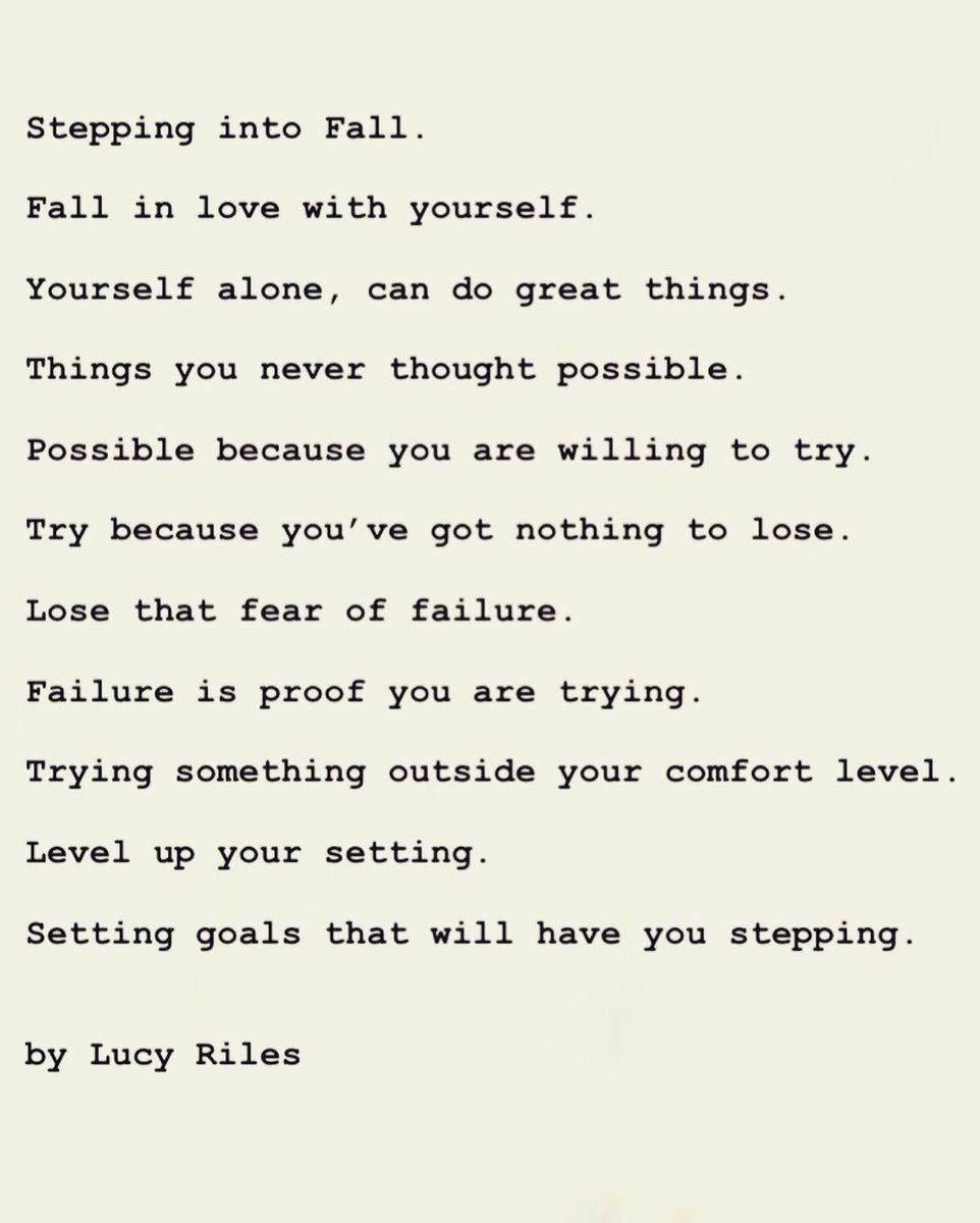LucyRiles's tweet photo. Sometimes I write poems...

@lifeofmomuncut 
#lifeofmom #levelup #steppingintofall #poemsbyme #trynewthings #shehikes #momstrong #liveyouradventure https://t.co/LtG9BdRHN9