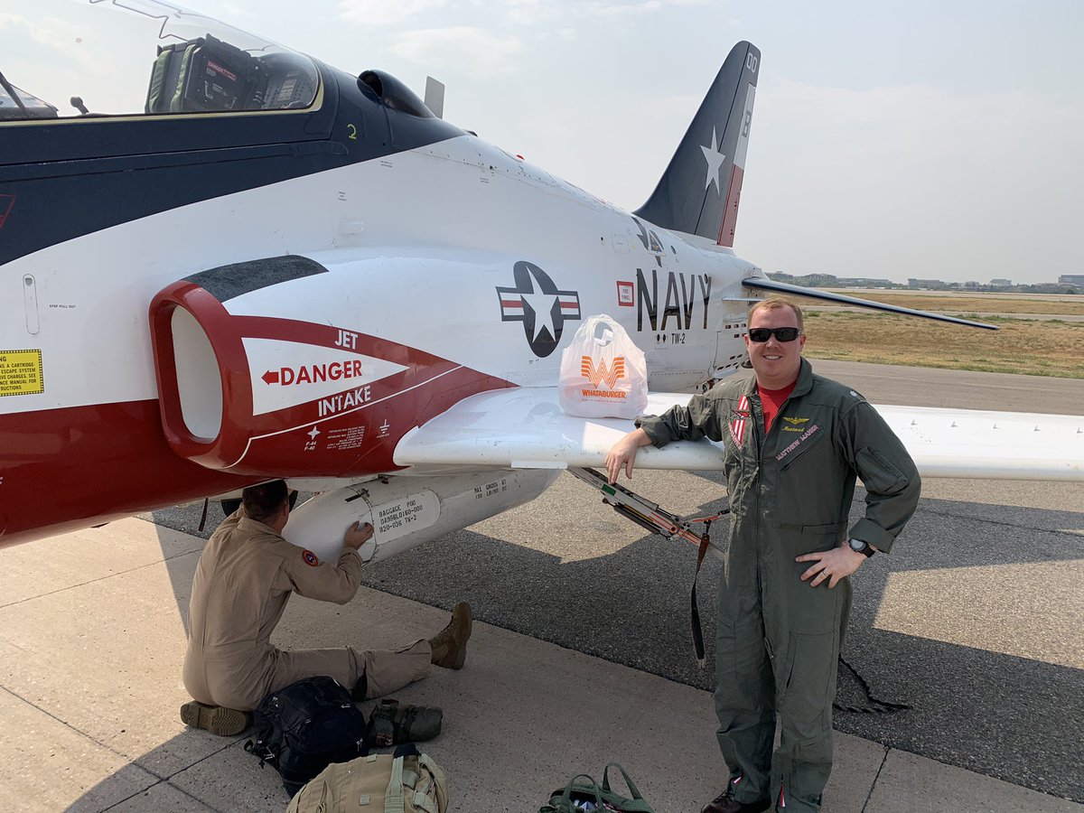 Hey <a href="/Whataburger/">Whataburger®</a> ...this has got to be a first!  My brother Matt delivered this bag of your delicious Honey Butter Chicken Biscuits straight from Texas to Colorado in this Texas special edition T-45 jet! Now that’s what I call quick service! 😎