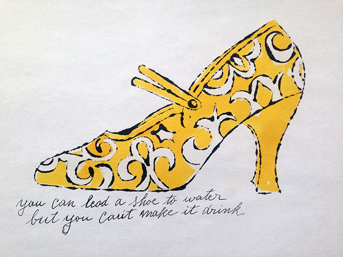 ArsThesaurus's tweet photo. Between 1953 and 1959 Andy Warhol had enjoyed a striking success as a commercial illustrator, doing everything from shoe ads to recipe illustrations 
#Warhol #fineart #fashion #Ads https://t.co/eoLw90zq6b
