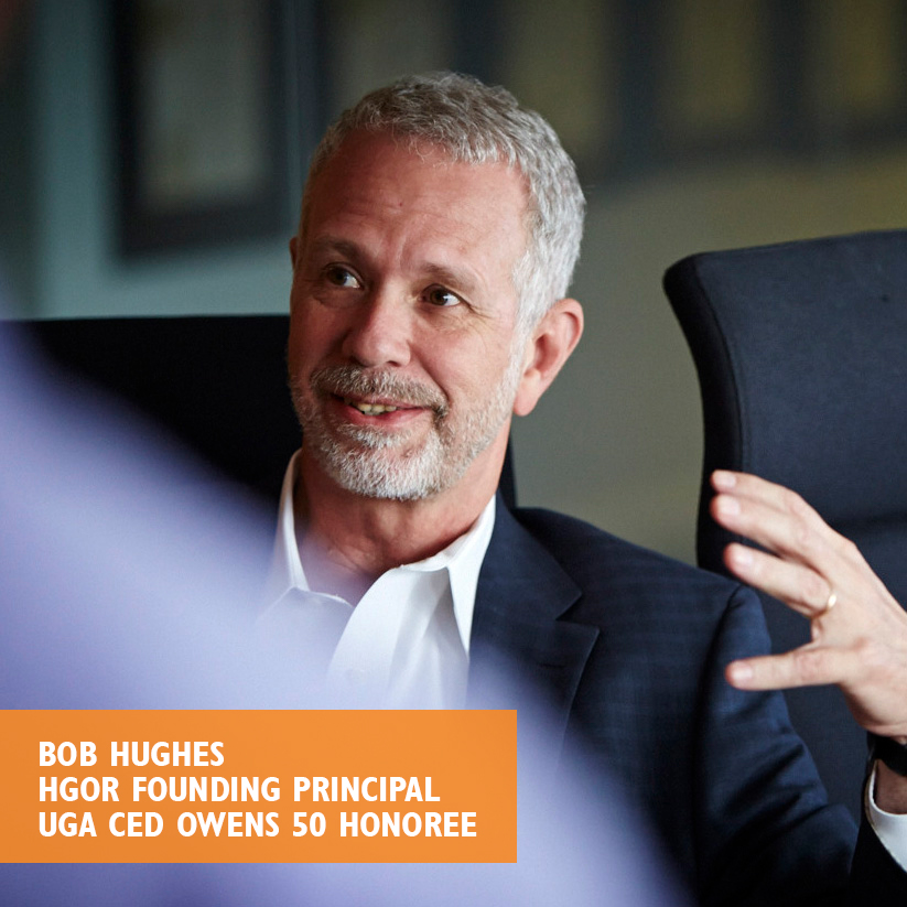 Please join us in congratulating HGOR Founding Principal Bob Hughes on being chosen by the <a href="/UGACED/">UGA CED</a> as a part of the Owens 50! Read more here: bit.ly/owens50