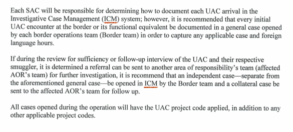 5/ Who wrote the code helping agents use data from a scared, detained kid to help ICE deport their sponsor?Palantir.Take ICE’s word for it. Ctrl+F for “ICM” (Palantir’s case management software) in this doc obtained by  @Mijente.  https://www.documentcloud.org/documents/5980596-Smuggling-Initiative-ConOP.html