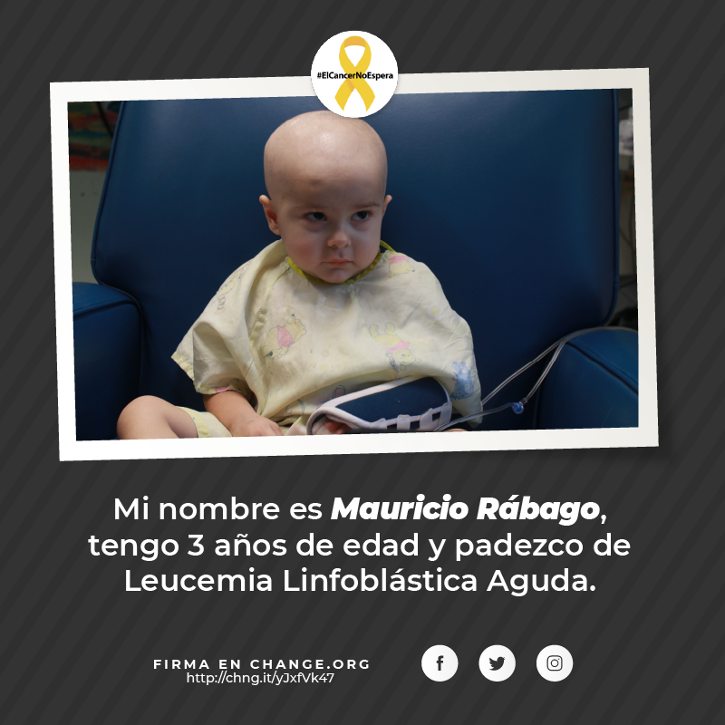 no_espera's tweet photo. Mauricio es un niño de 3 años que padece de Leucemia Linfoblástica Aguda. Actualmente se encuentra en tratamiento de quimioterapia y su costo aproximado es de $428,000. Ayuda a que su tratamiento no se detenga: https://t.co/3fqjgCdUQT https://t.co/iiiftRorNA