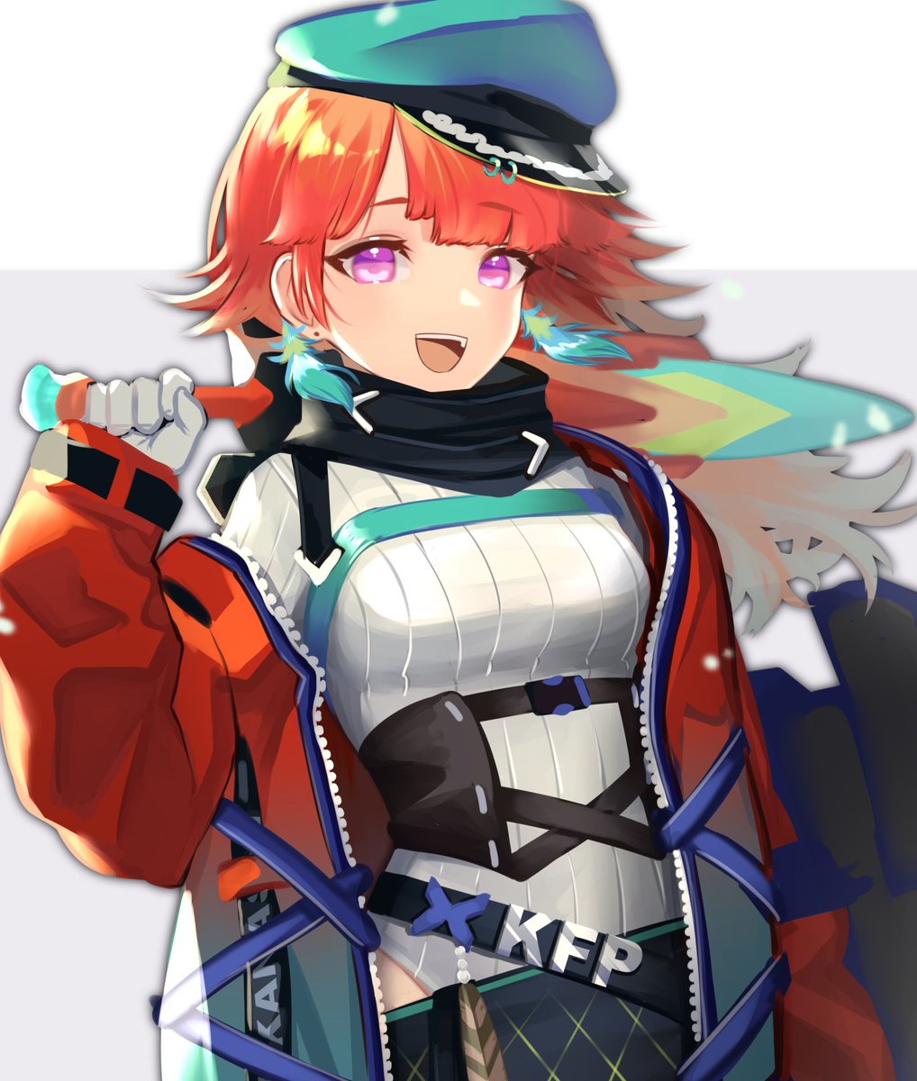 I tried to make Takanashi Kiara into an Arknights Operator!  #artsofashes #絵ニックス #holoMyth #hololiveEnglish