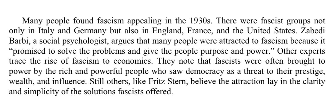 I will share these 4 things that have stuck with me, for now. 1. The '30s appeal of fascism reminds me of the romanticization of communism I see now. I know they're not the same, but communism has never actually been executed as intended in theory - it becomes totalitarian.