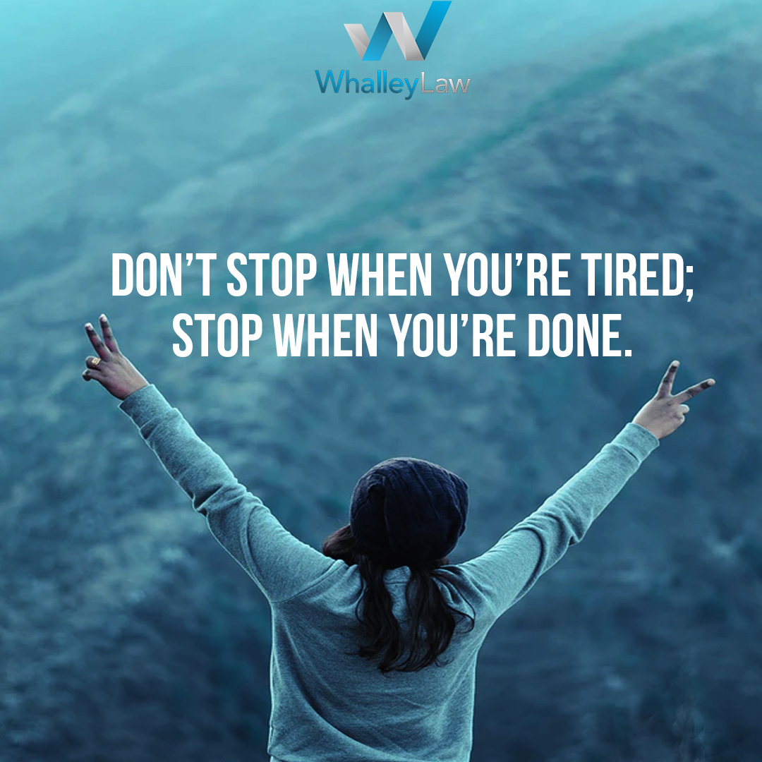 WhalleyLaw's tweet photo. Don’t stop when you’re tired; Stop when you’re done.
#successtips #keytosuccess #wisewords #lifelessons #quotestoinspire #StayFocused #CompleteGoals #FinishAfterFiling #MoveForward #DontStop #Focus #Motivation #GrindToShine #Success https://t.co/R6S1ZNxu7d