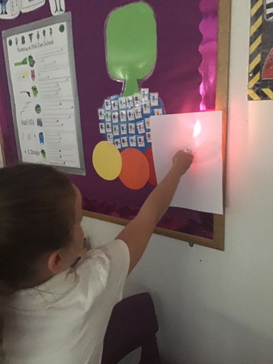 K9_is_my_puppy's tweet photo. In science 🧪 this afternoon we investigated which materials in our learning space reflected light 💡.
I couple of our teammates discovered that some materials reflect the light back a different colour 🌈 .
I wonder why that is...
#MDScience #MDSTEM https://t.co/NhSVIXmnKx