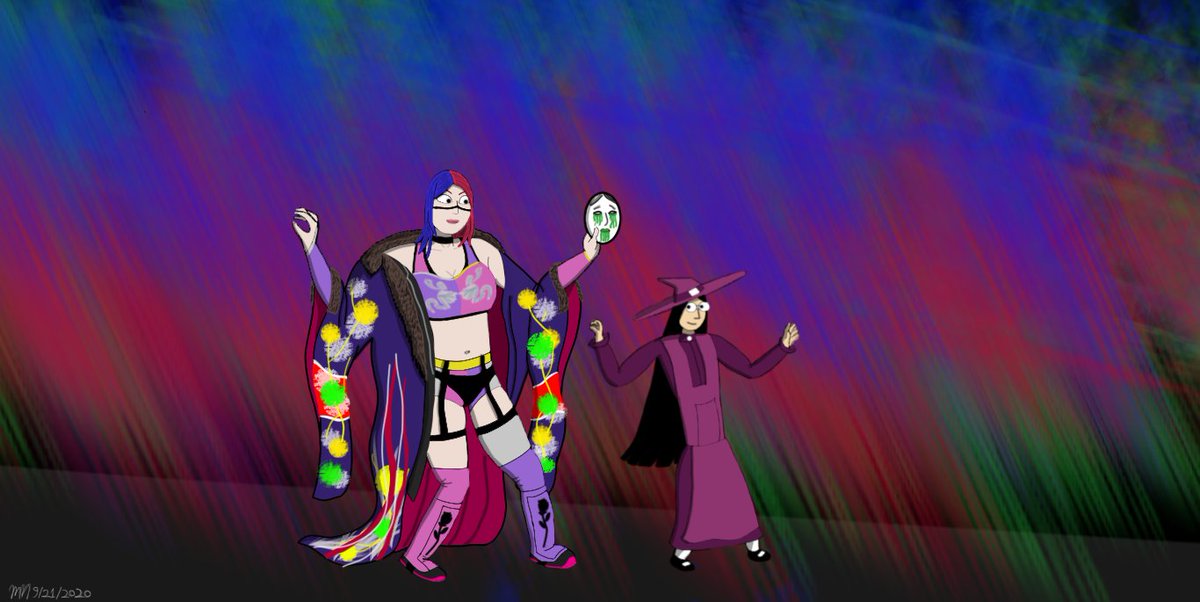 Claire meets her favorite Wrestler.
Cast of Characters:
Claire Violetwood
Special Guest:
@WWEAsuka 
#TheDisfunctionalFriends #ClaireVioletwood #Asuka #Witches #EmpressofTomorrow #FanArt #Comics #Kabuki