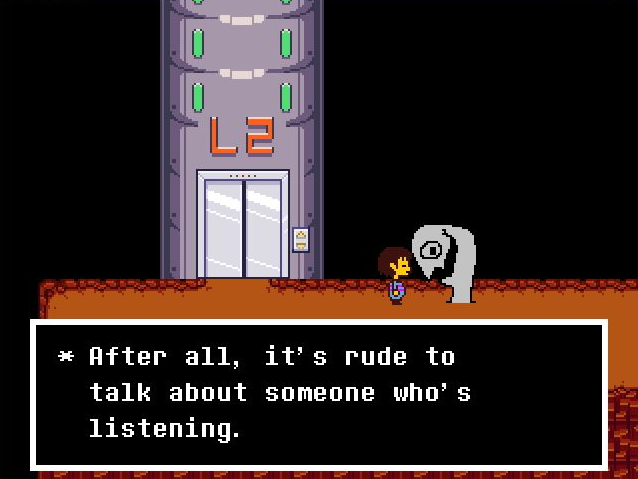To me, that's pretty good evidence. You could hand wave it with it how much of a stretch it is, but eh.Now onto smaller connections. In the official Undertale tumblr, Sans makes a quote very similar to a G Follower.