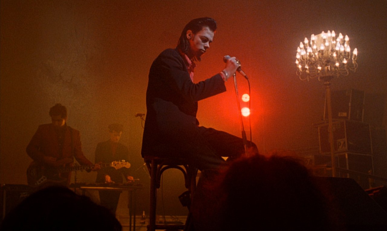 Happy birthday, Nick Cave!   Here he is, not telling you about a girl, in Wim Wenders\ WINGS OF DESIRE (1987): 