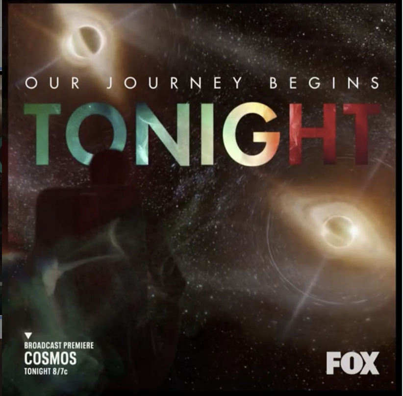 Watch two black holes collide, among other amazing things tonight on Cosmos: Possible Worlds on Fox. There are two episodes and the second one is especially resonant so please watch if you can.