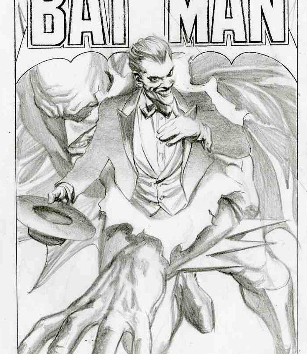 Batman Sketch #batman #joker #dccomics #comicart #sketch 