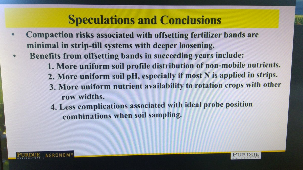 TFI_ACE's tweet photo. Tony Vyn @PurdueAgronomy summary points when looking at Strip Till @InfoAg #LearningXChange @Fertilizer_Inst https://t.co/sZufauFNJ1