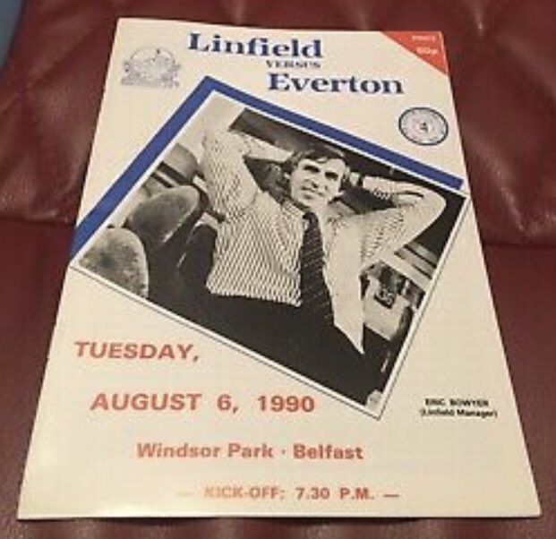 #94 Linfield 0-2 EFC - Aug 7, 1990. The final match of EFC’s pre-season tour of Northern & Republic of Ireland saw them travel to Windsor Park in Belfast to face Northern Irish giants, Linfield. EFC won 2-0, with goals from Mike Newell & John Ebbrell.