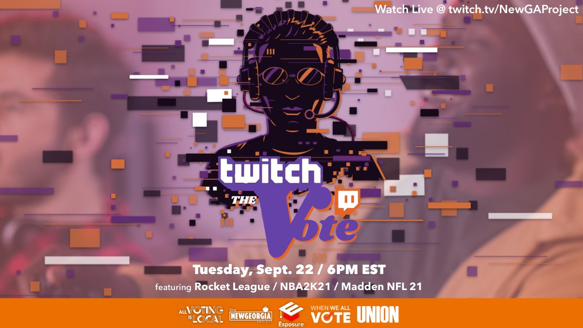 For #NationalVoterRegistrationDay
We partnered w/@newgeorgiaproject @whenweallvote @allvotingislocal & @unionlosangeles to bring you #TwitchTheVote 🔥Tune in at 5pm CST w/@theivyrivera & @wayno119 for the giveaway of the new Union Jordan 4’s from @UnionLosAngeles!
#TwitchTheVote