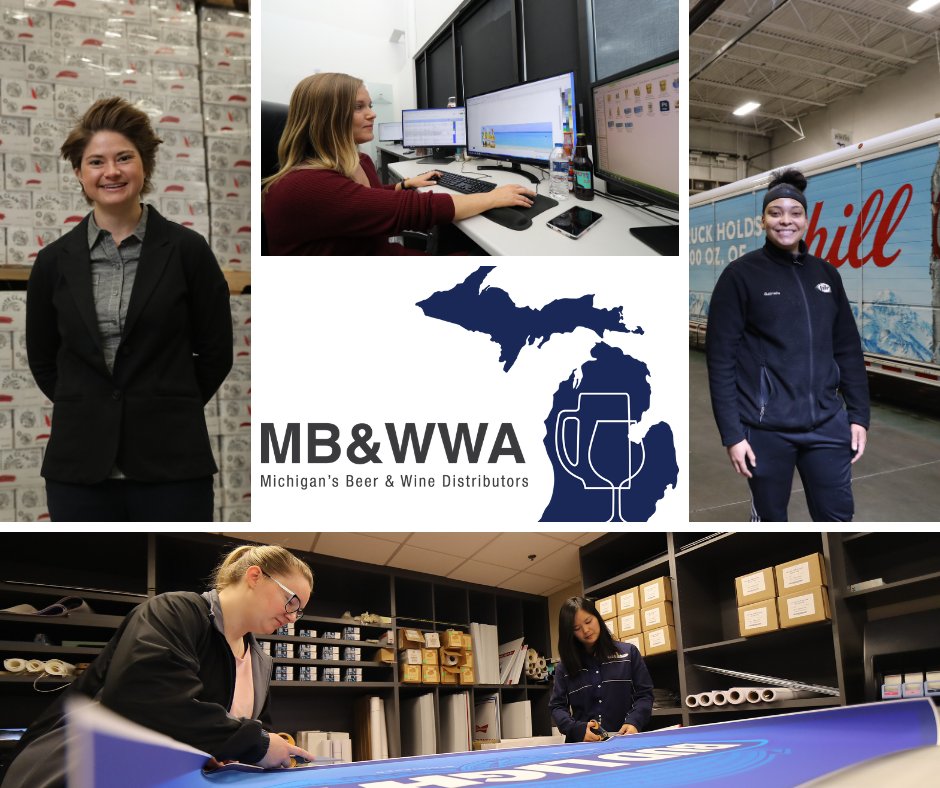 Today, we raise a glass to the women who work at beer and wine distributors across Michigan. From the front office to the warehouse and sales routes, and all points in between, women are a driving force at distributors throughout the state. #americanbusinesswomensday